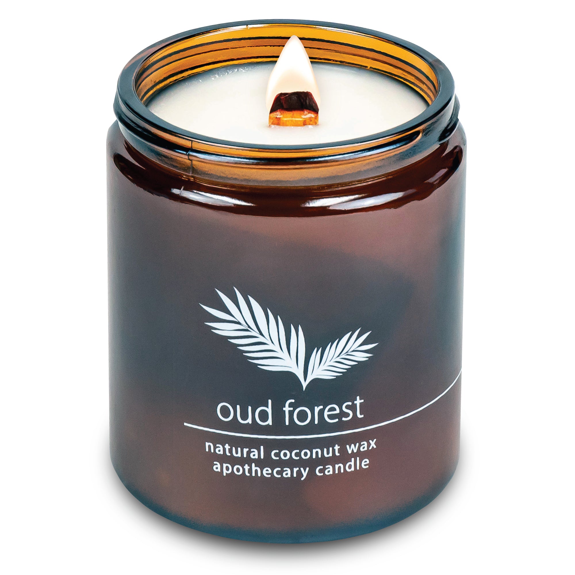 Teakwood Oud Forest wood wick candle plant-based coconut wax Hemlock Park 8 oz