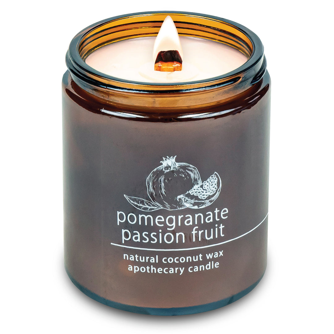 Pomegranate Passion Fruit | Wood Wick Candle with Natural Coconut Wax